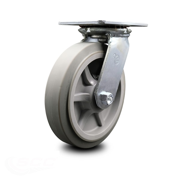 8 Inch Heavy Duty Top Plate Thermoplastic Swivel Caster with Ball Bearing SCC
